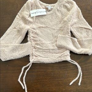 Light brown Long Sleeve Ruched sweater